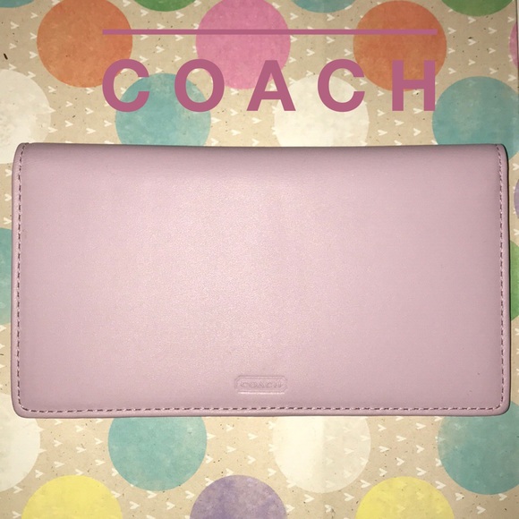 Coach Handbags - LAVENDER COACH CHECKBOOK WALLET